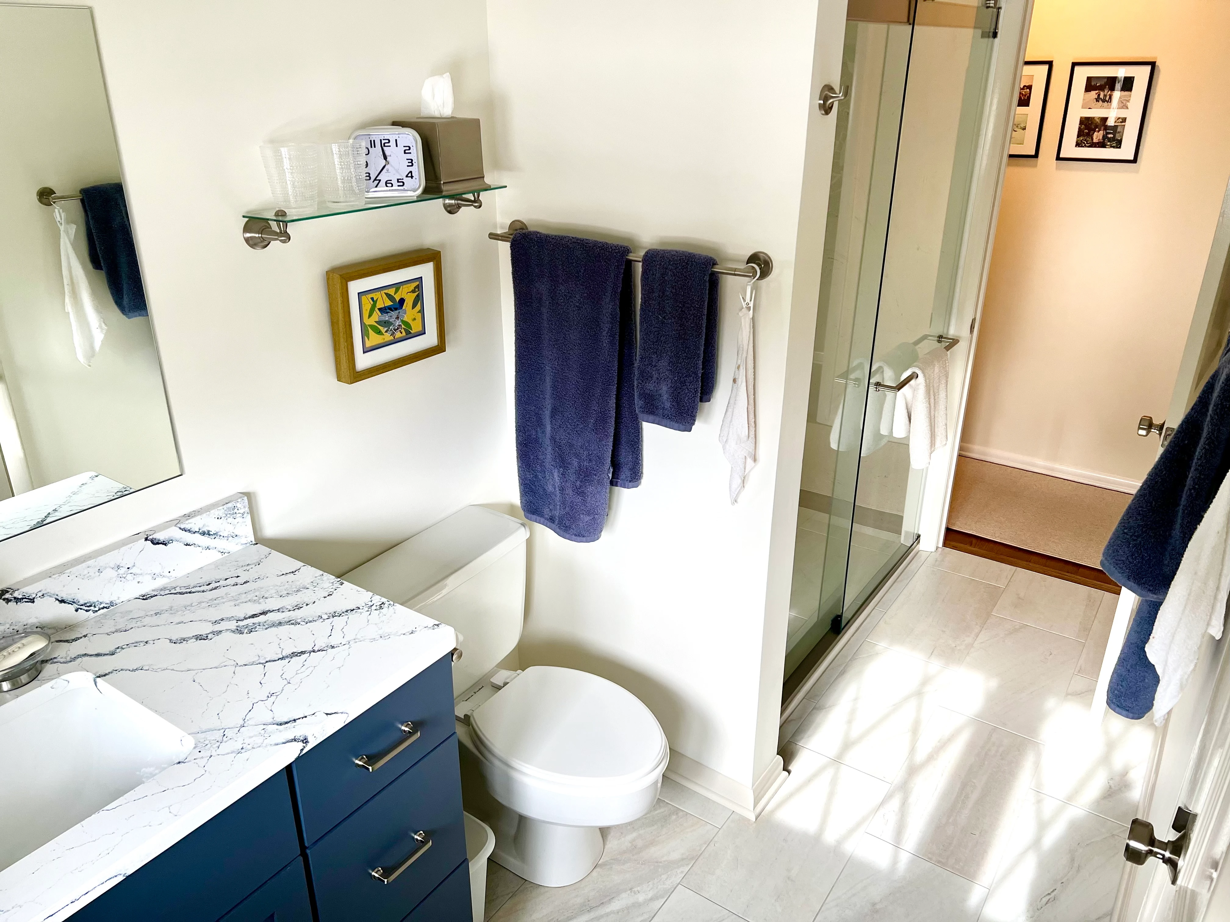 Beautiful custom shower installation with tile work in Bloomington, IN